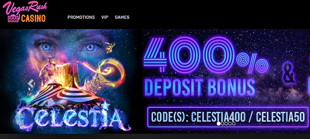 VegasRush No Deposit Casino Bonus