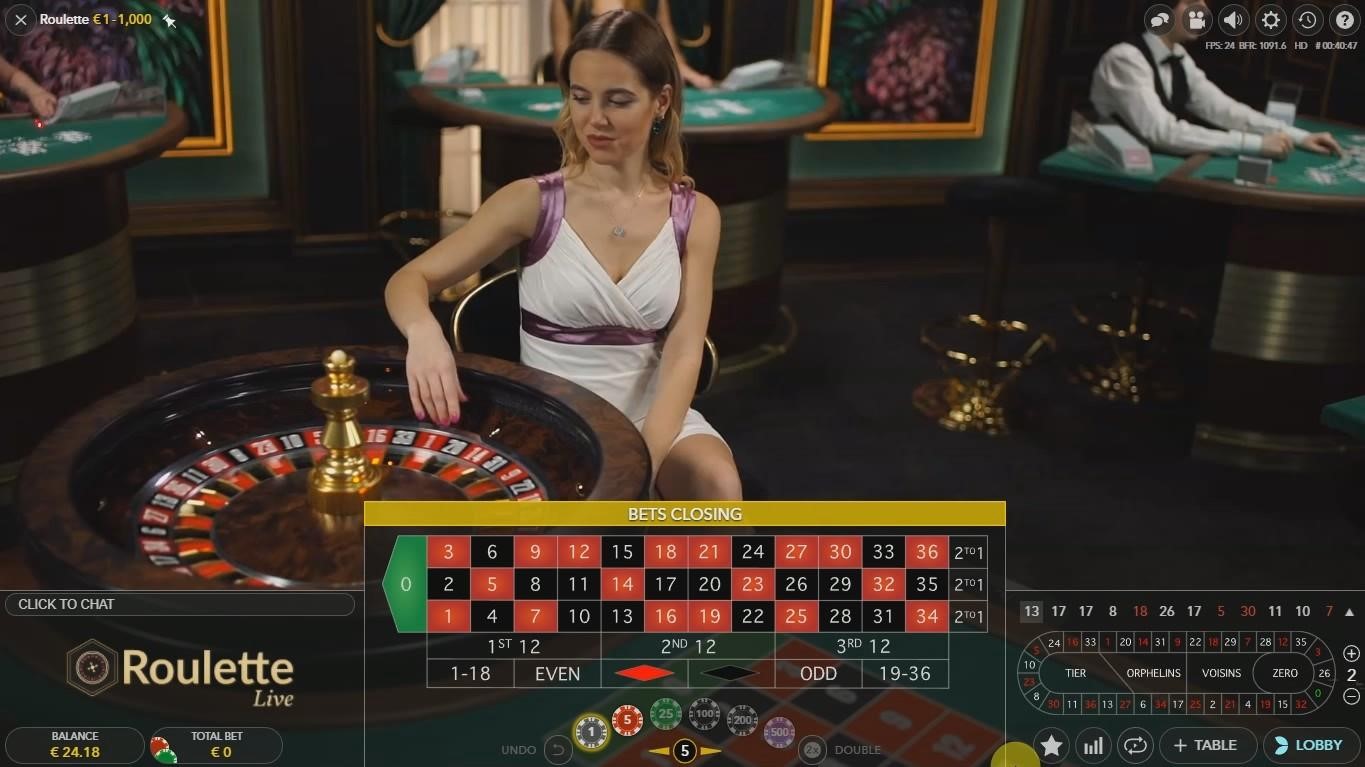 Online Live Roulette Interface