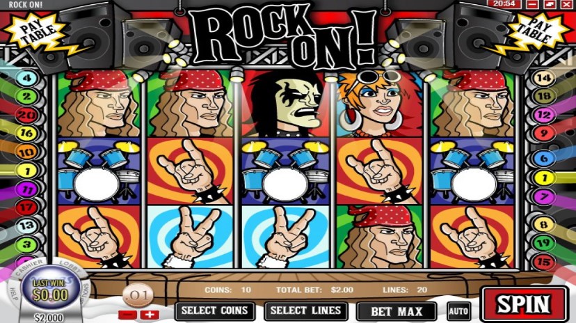 Throwing the devil horns up with Rock On! from Rival Gaming