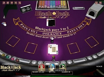 Blackjack 21+3 table