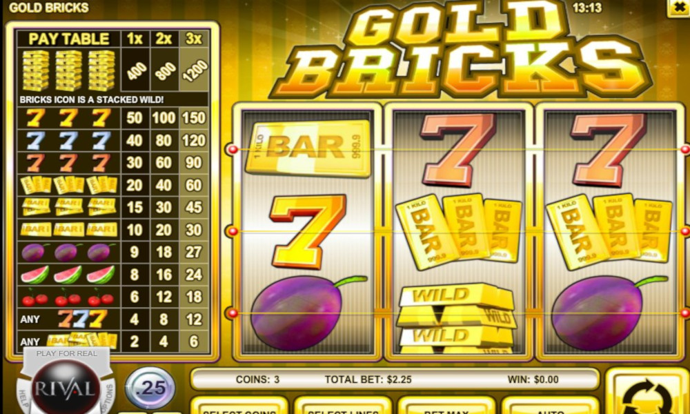 Lucky Goldbricks slot by TaDa Gaming - Gameplay + Bonus Feature